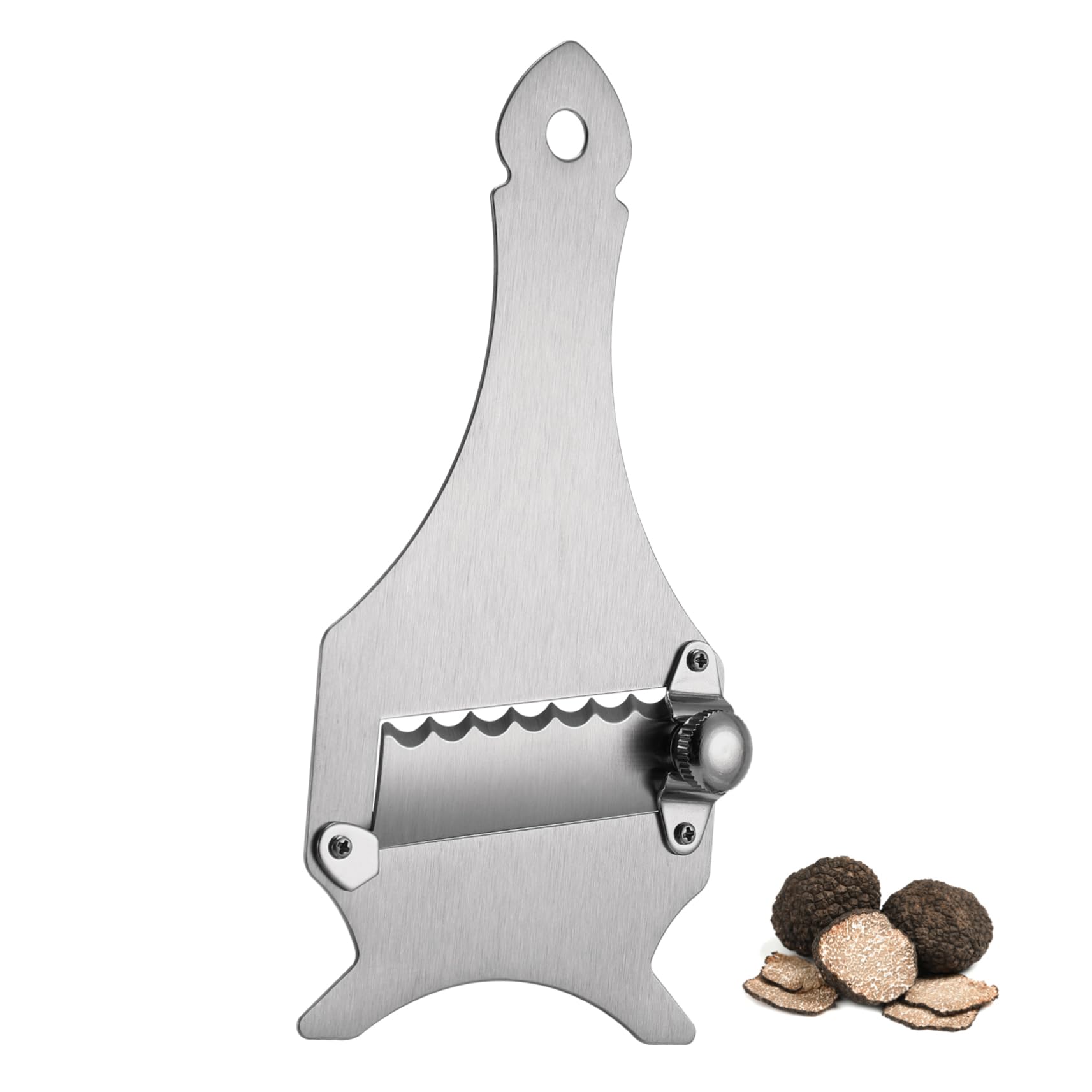 Zerodeko Pelapatate per Tartufo in Acciaio Inox Argento, Utensile