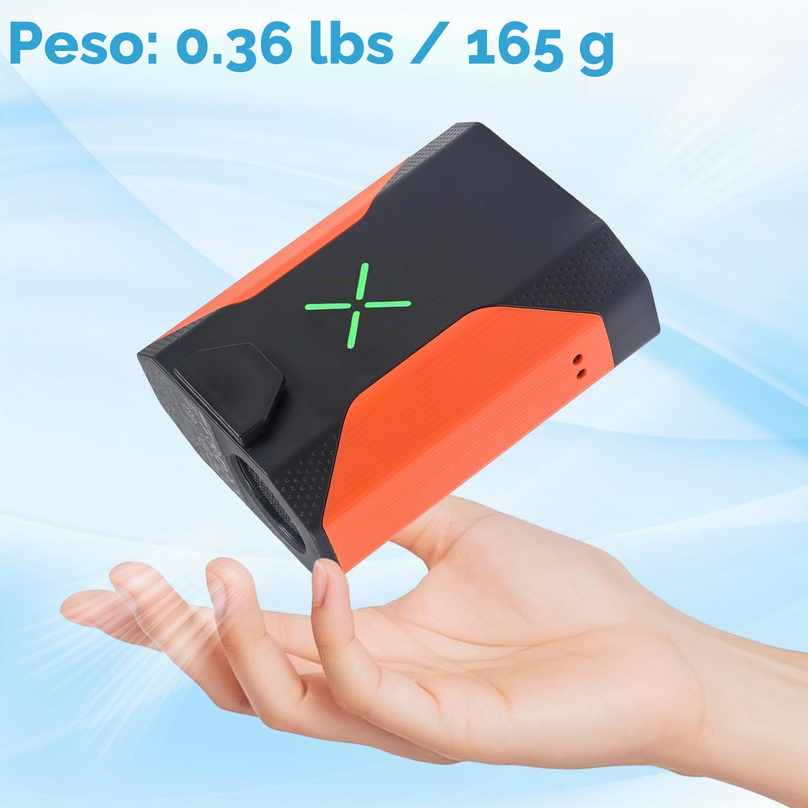 Uplayteck Ventilatore ‌da Cintura, 100 Velocità Regolabili, 165g Progettazione Superleggera, 36.000 RPM ‌Rotazione Ultraveloce, Pratico da Portare, Adatto al Lavoro all'aperto (Arancione)