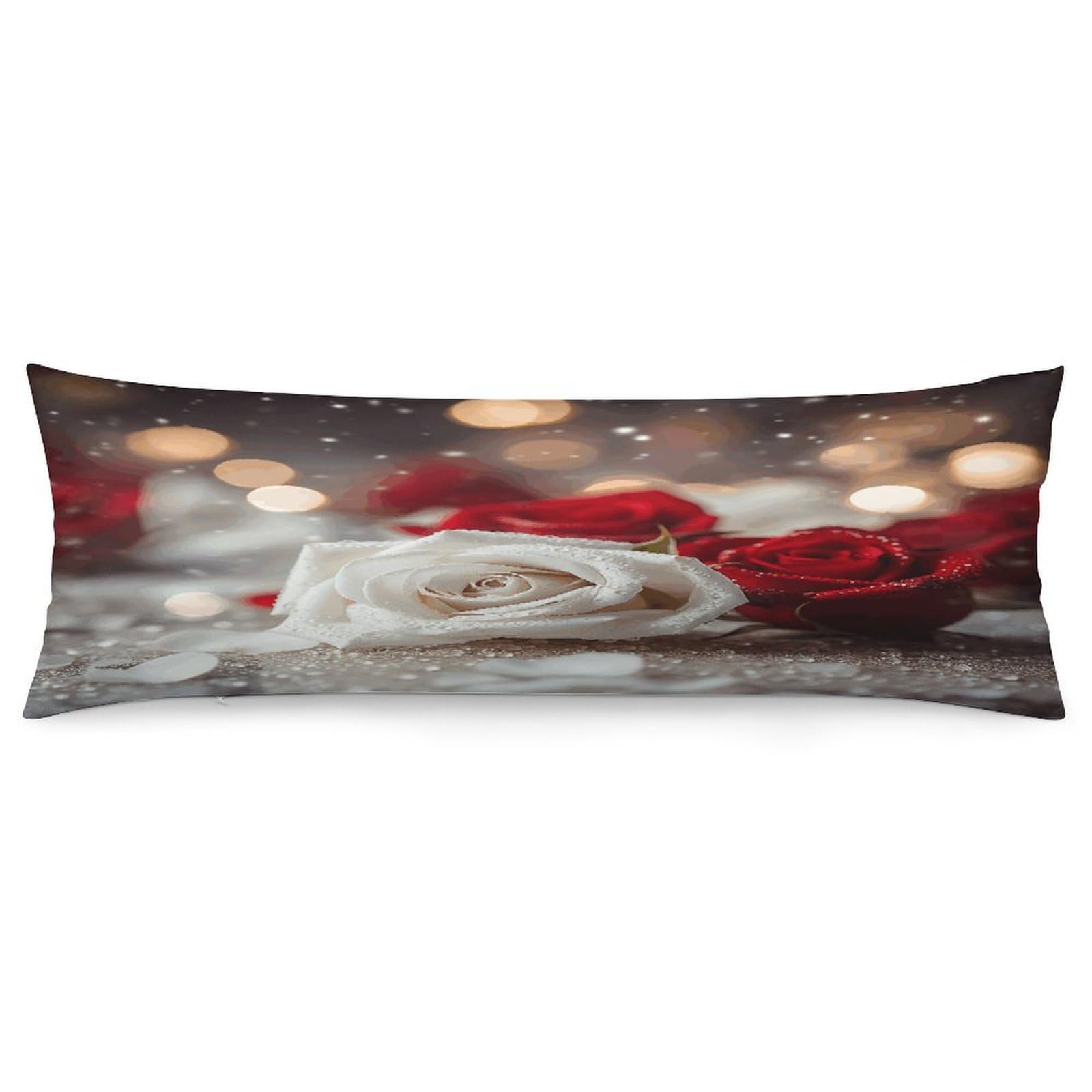 Roses in Background Body Pillow Cover Luxury Long Body Pillow Pillowcase with Hidden Zipper Breathable Soft Cozy Pillow Case Wrinkle Fade Resistant Pillowcase 20''×54''