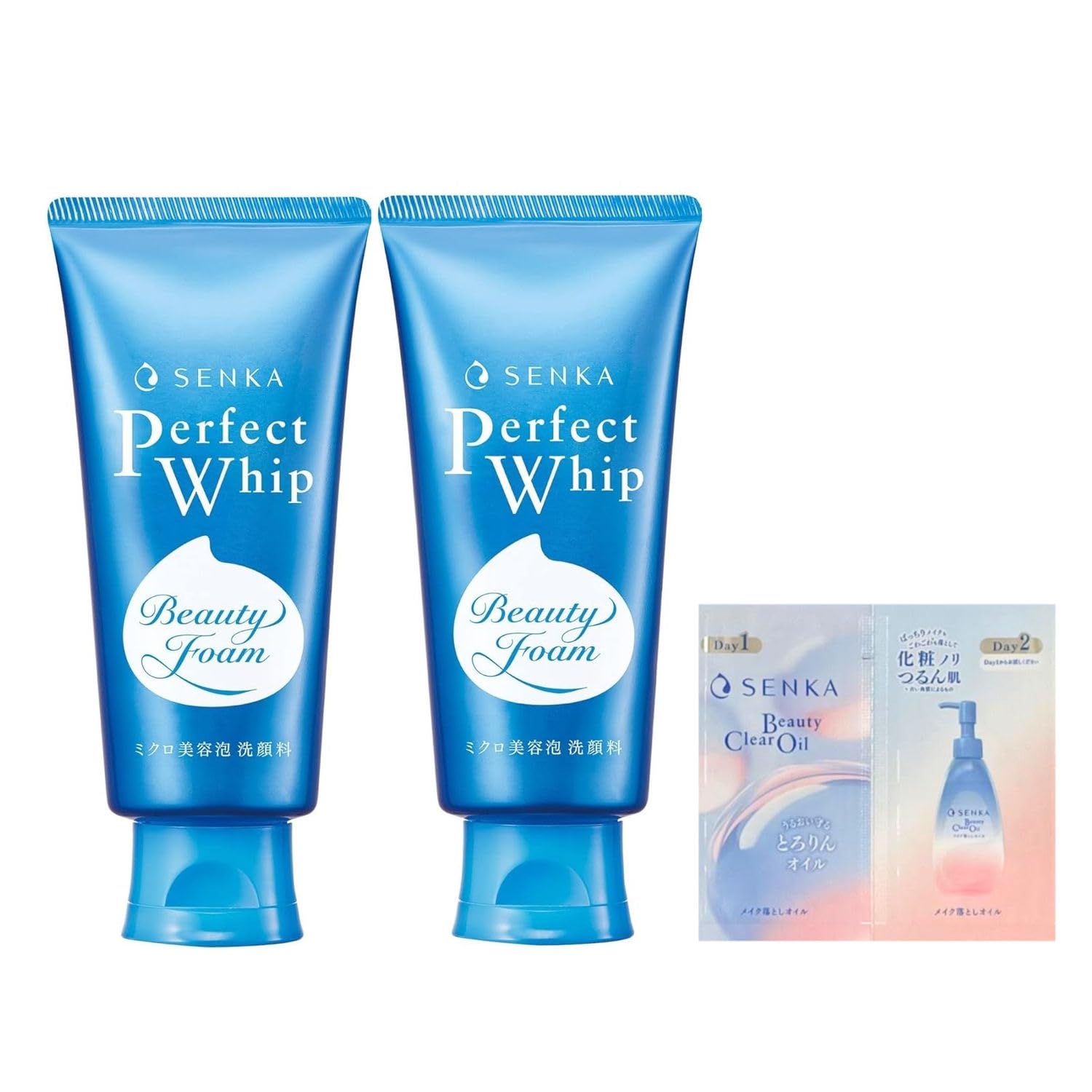 Senka SENKA Perfect Whip a Facial Cleansing Foam, 4.2 oz (120 g) x 2 Packs + Grainy, Pores, Dirt, Foam, Moisturizing, Rough