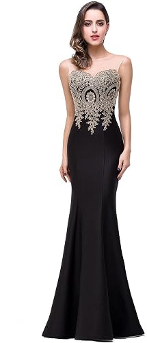BABYONLINE D.R.E.S.S. Robe Longue de Cérémonie Forme Fourreau avec Dentelle