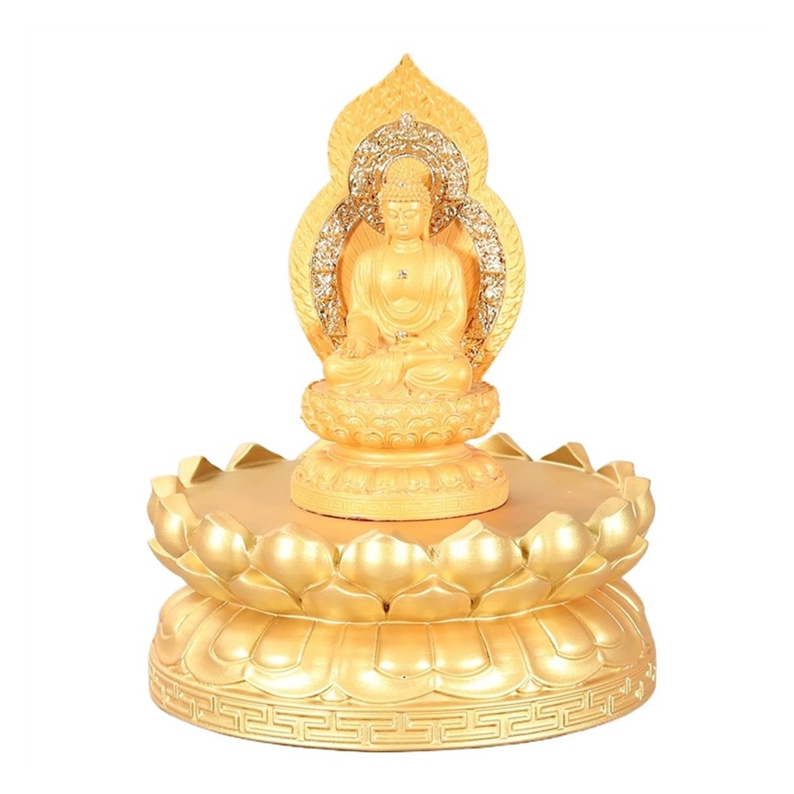 Een paar houten gesculpteerd vergulde beeldjes van Thaise Boeddha's Een paar houten gesculpteerd vergulde beeldjes van Thaise Boeddha's