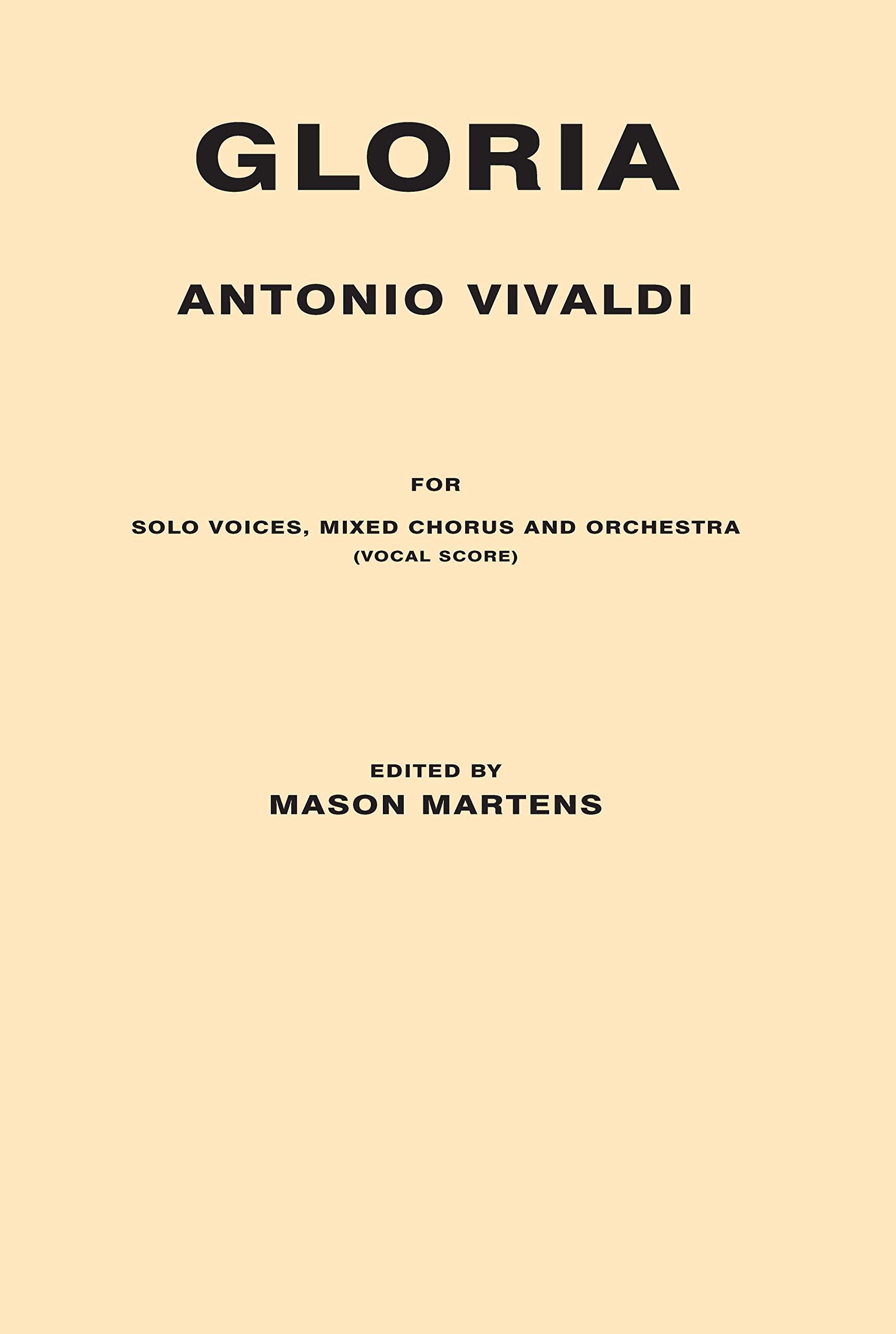 Gloria (Vocal Score)