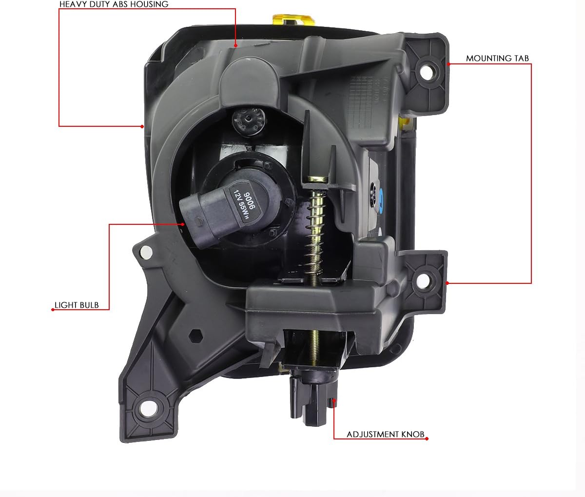 DNA MOTORING FL-ZTL-807-AM Front Bumper Fog Light Driver & Passenger Side Enhance visibility [Compatible with 13-18 Ram 1500]