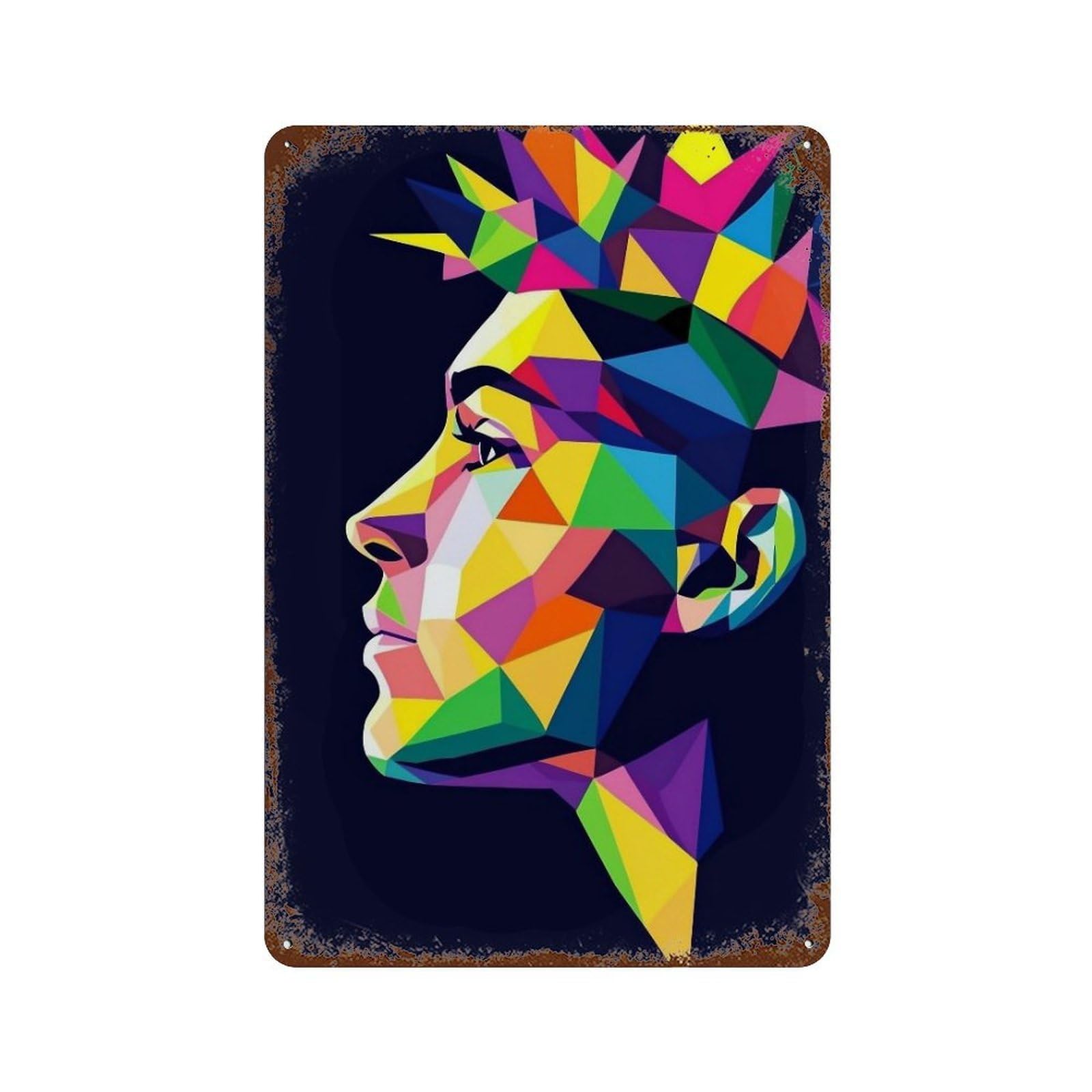 WUJHGRSG Split Sacred Figure Composition 01 Wall Art Retro Iron Vintage Metal Tin Sign Poster Modern Decor for Home Cofffee Club Bar Shop Style 30x20cm
