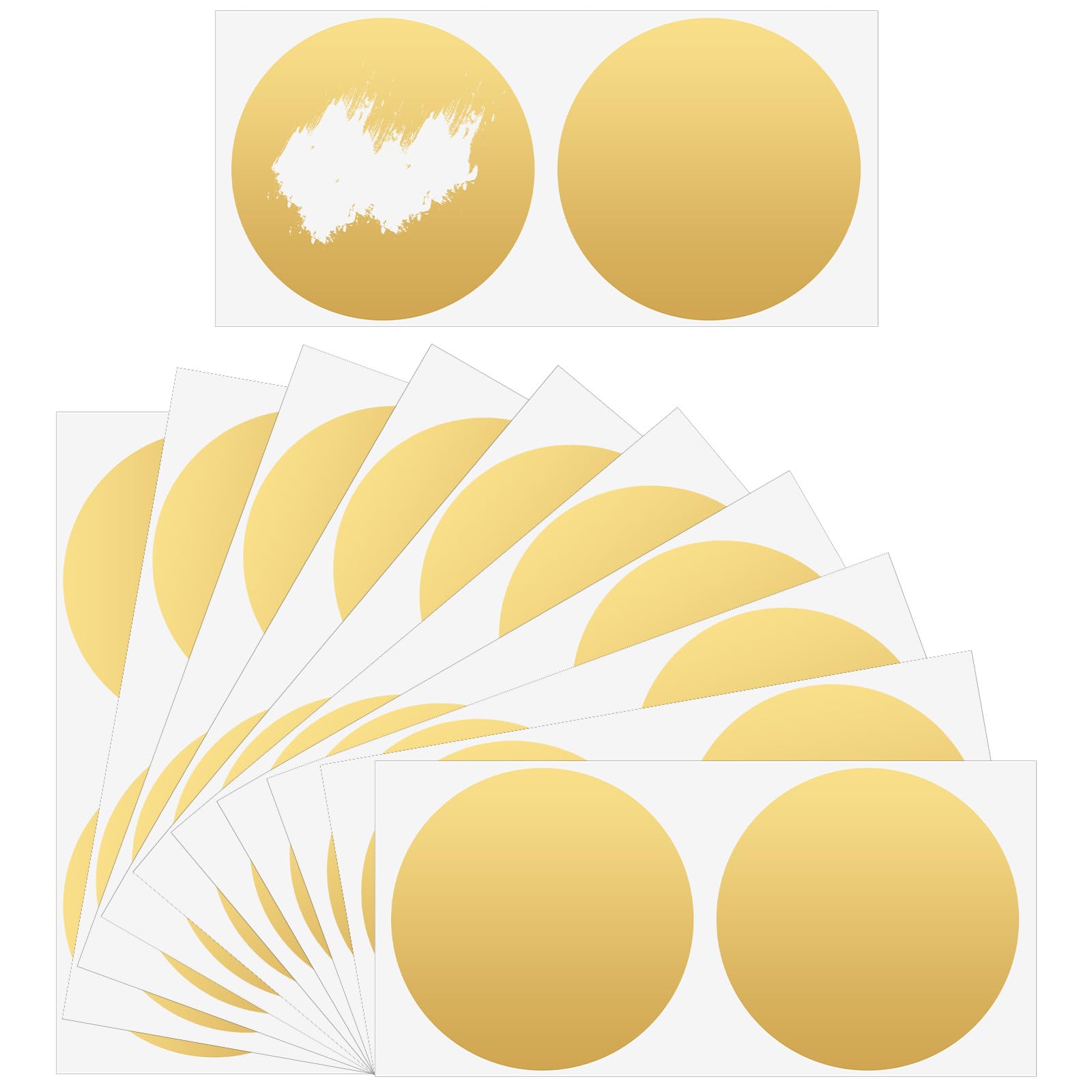 60 Pcs Scratch Stickers Gold Scratch Off Cards 2 inch Scratcher Sticker Lables for Making Surprise Reward Cards DIY Games Bridal Shower