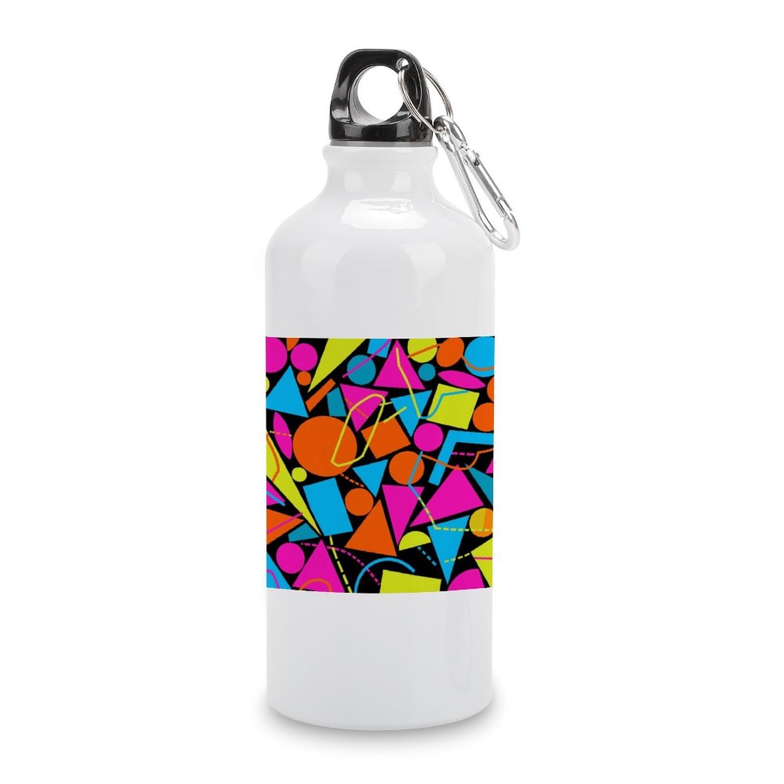 Fekiloot Style Irregular Geometry Aluminum Water Bottle Travel Tumbler Reusable Lightweight Outdoor Sports Water Bottles For Gym Sports Camping Hiking Fishing600ml