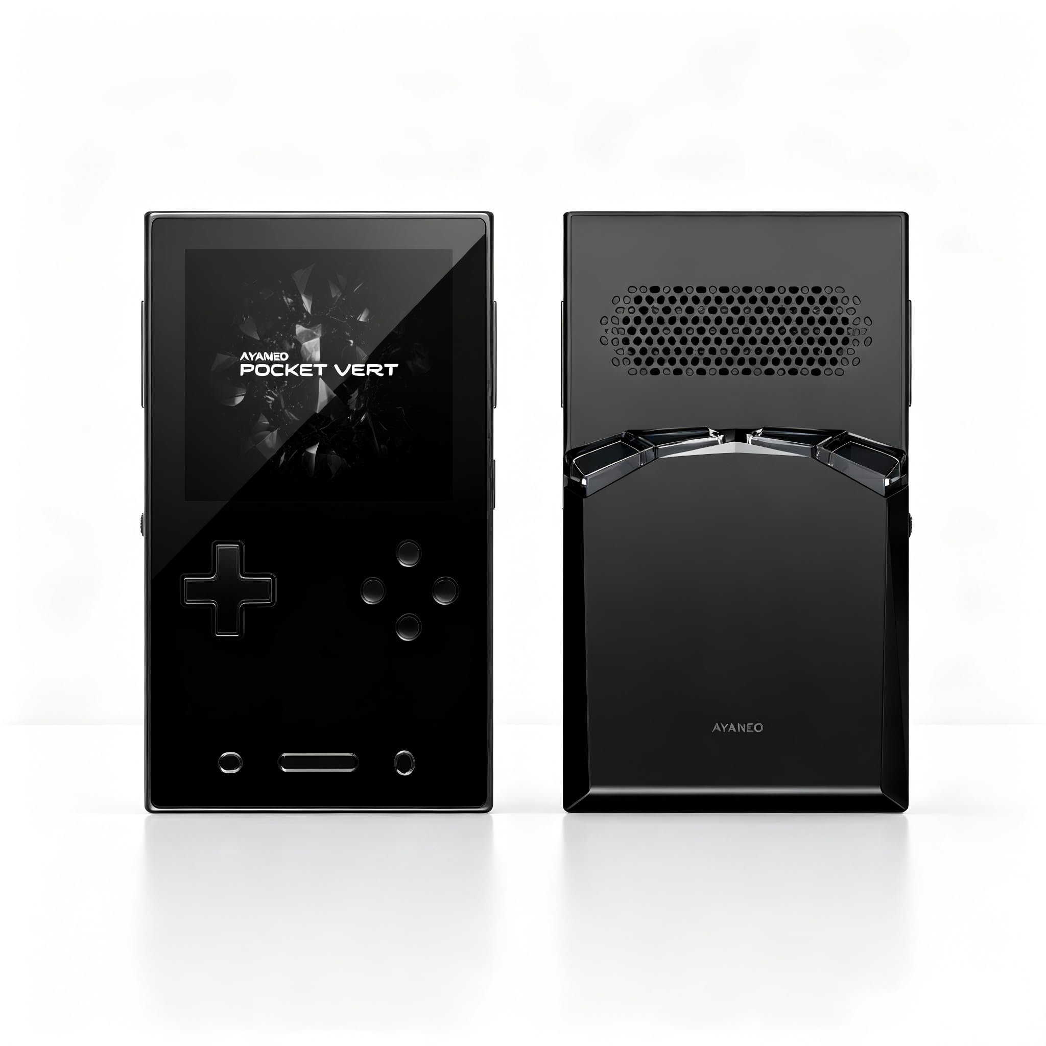 AYANEO Pocket VERT Console di gioco portatile (nero, 12 GB di RAM+256 GB SSD) | Snapdragon 8+ Gen 1, 3.5 pollici 1440x1600 LCD, CNC Corpo in metallo, 6000mAh batteria, Android 14