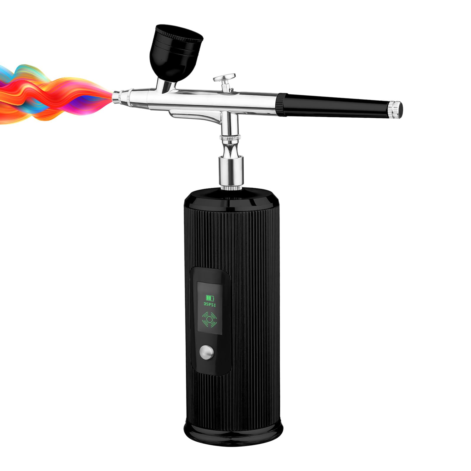 Aerografo, Aerografo Per Unghie Kit Aerografo Con Compressore, Pressione 'aria Regolabile A 3 Livelli, Ricaricabile, Portatile, Schermo LCD, Ugello Da 0,35 Mm Per Pittura,