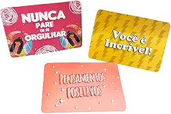 Trio Ímã Geladeira 3D Frases Motivadoras Recado Decoração Cozinha
