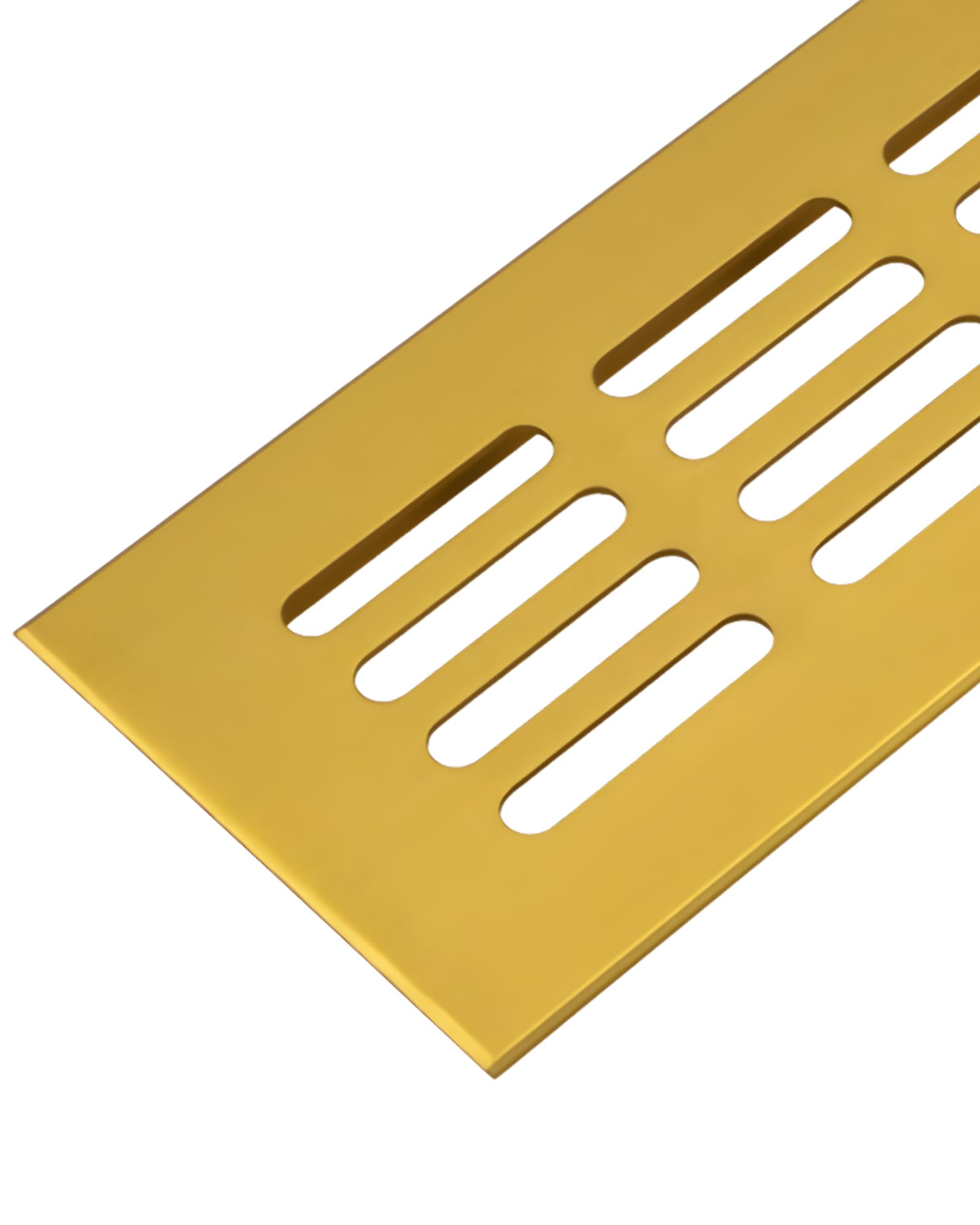 Gedotec Anodised Brass Ventilation Grille Door Grille Brass Aluminium Ventilation Grille Square 800 X 60 Mm Furniture Grille Aluminium For Heating Wall Etc. Made In Germany, 1 Piece – Ventilation Plate With Screws