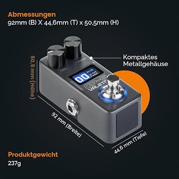 Valeton GP-5 Compact Multi-Effects Processor - SnapTone & IR Loader 100+ Effects Bluetooth USB Audio Interface
