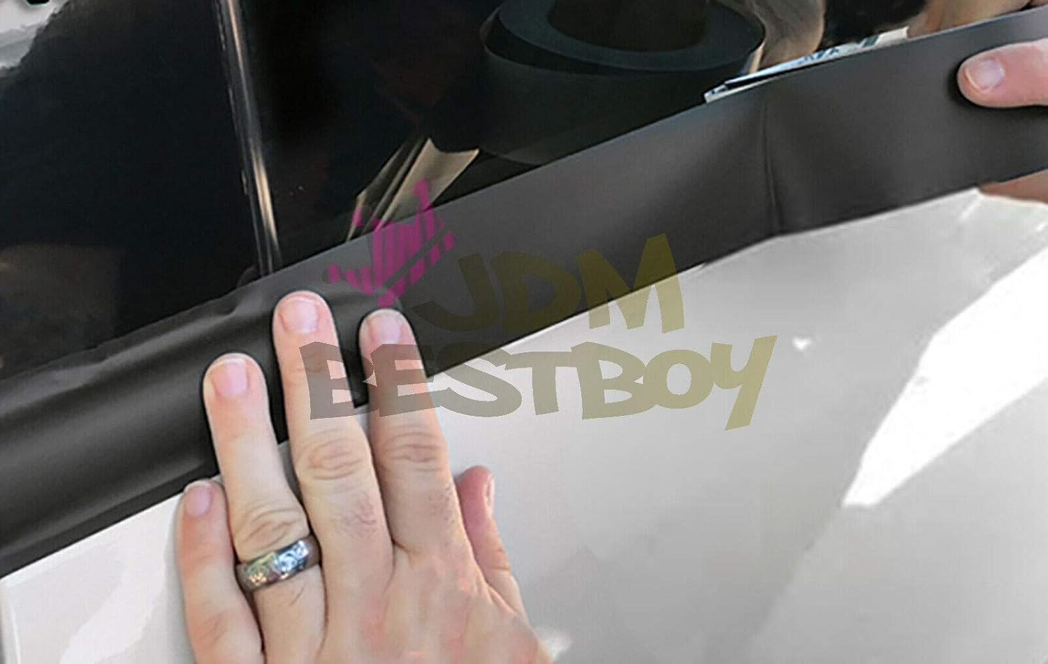 Free Tool Kit Avery Dennison Satin Black Vinyl Wrap Kit for Black Out Chrome Delete Window Trim Door Trim 2" x75Ft