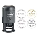 Printy 46130 Custom Round Die Plate Dater Self Inking Stamp