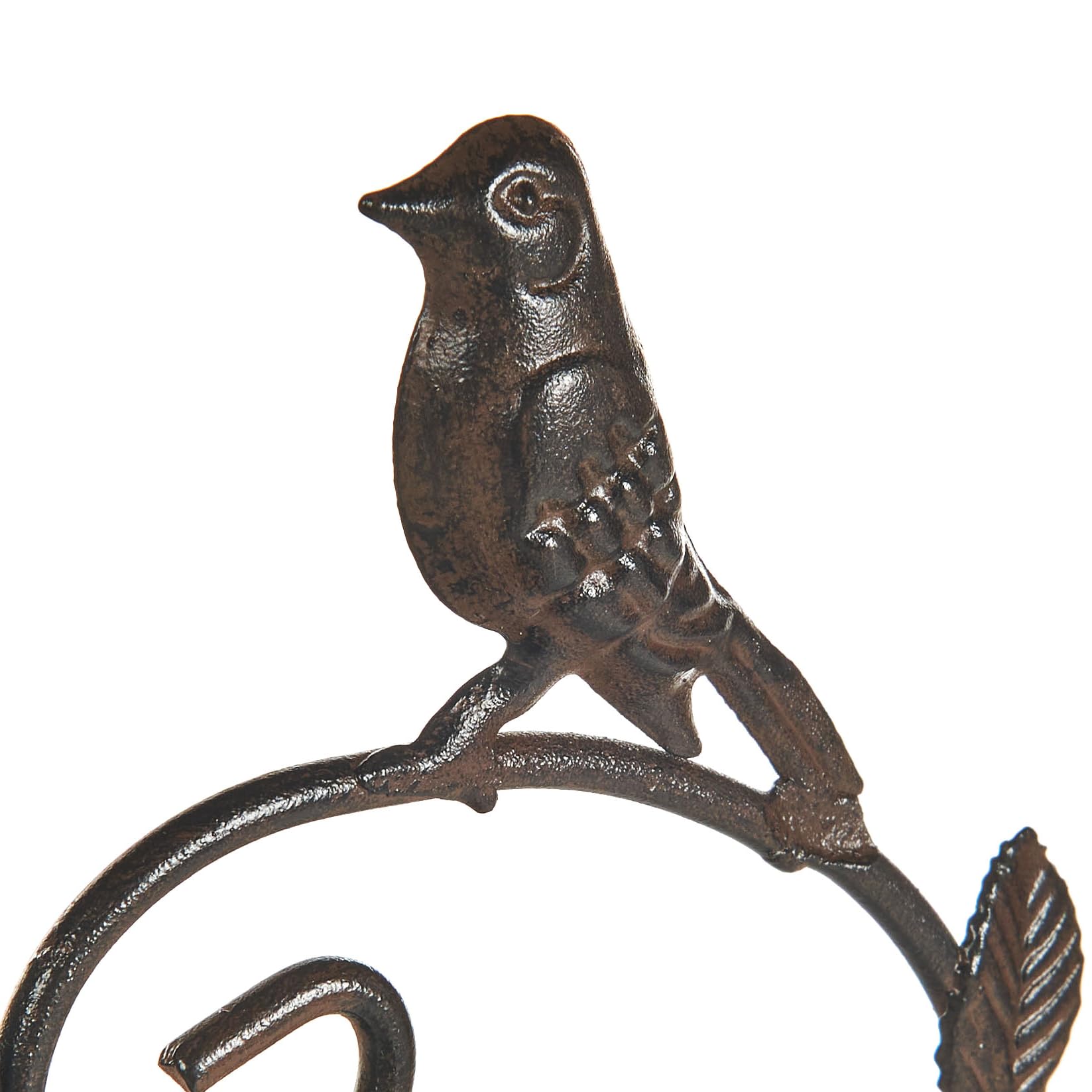 Bebedero para pájaros de jardín para exterior pileta de hierro antiguo decorativo marrón Sparrow