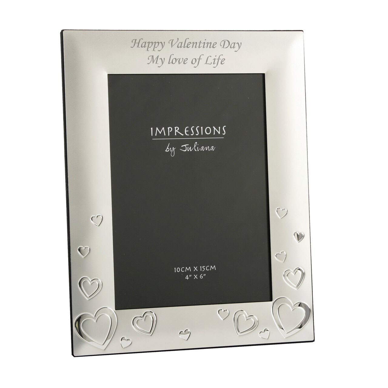 Silver Plated Hearts Design Photo Frame