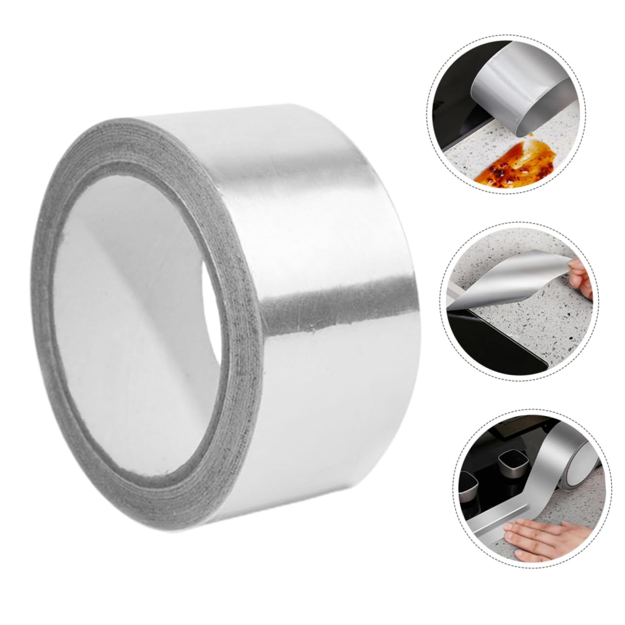 5rouleaux Ruban Adhésif Aluminium Conducteur Aux Températures Pour Isolation Et Réparation De Conduits