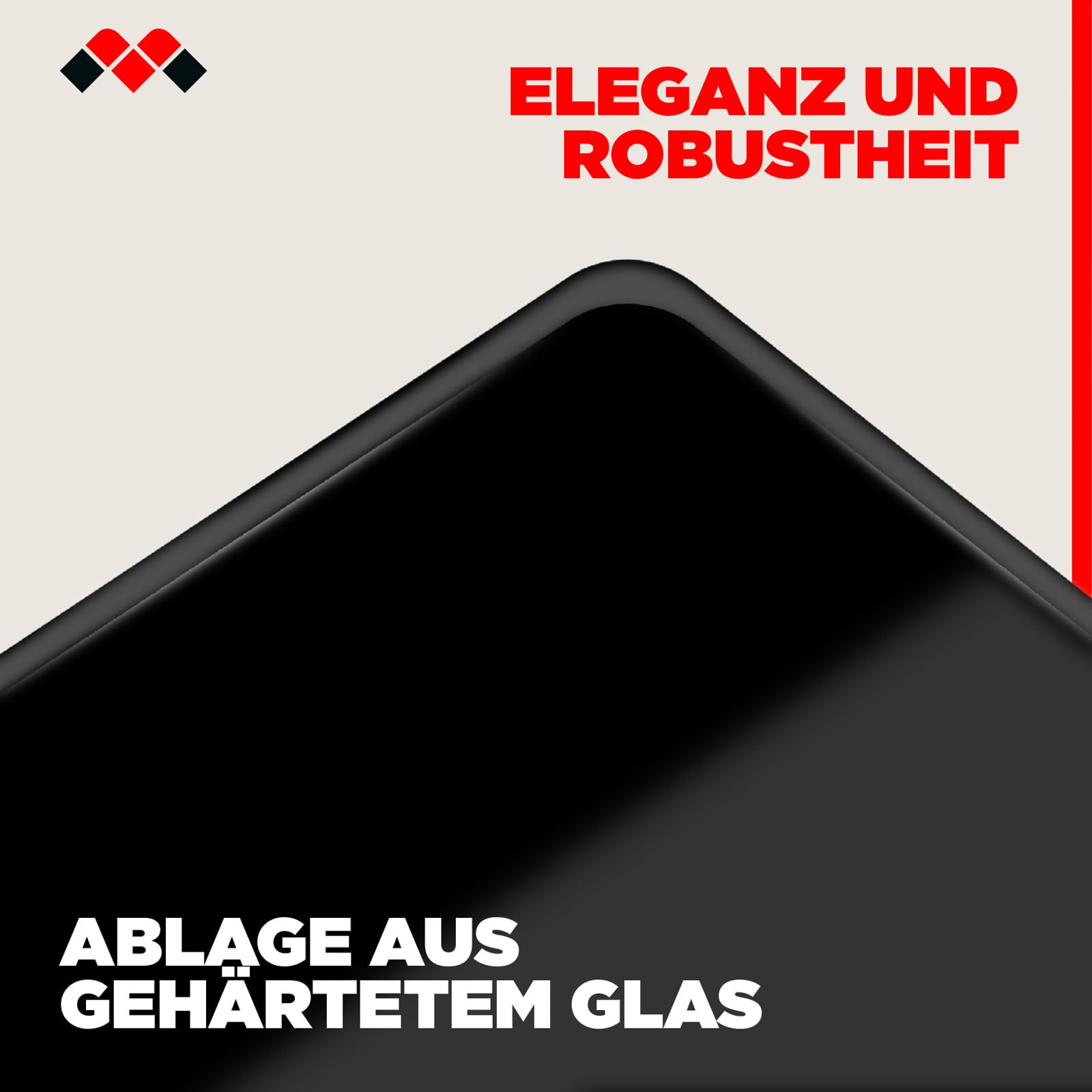 Meliconi Rotobase Elite M, Drehteller für Monitore und Fernseher, um 360° Drehbarer Standfuß, Belastbarkeit bis 70 kg, Gehärtetes Glas, Made in Italy, Schwarz