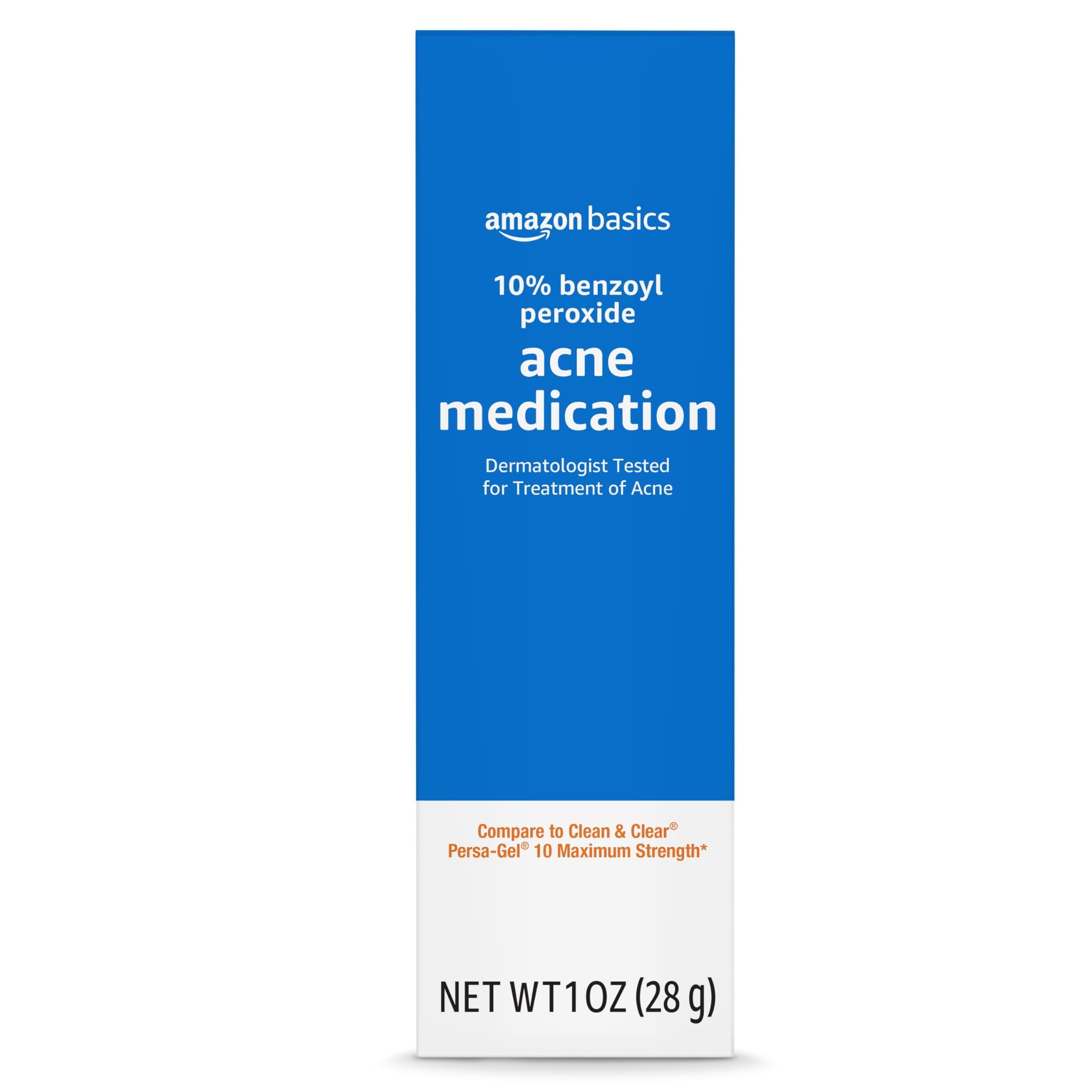 10% Benzoyl Peroxide Acne Medication Face Gel 1 Fluid Ounce | Maximum Strength