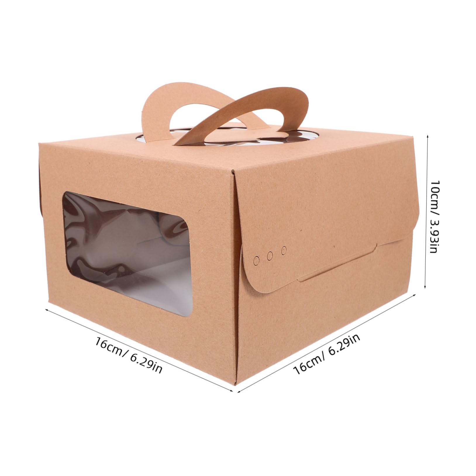 Unomor 5pcs Paper Pizza Wrapping Box Window Cheese Storage Case Takeout Containers for Christmas Treats
