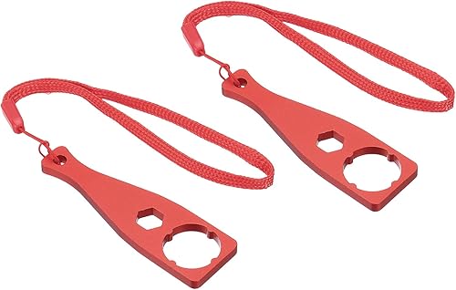 Miniatura 5 de PATIKIL Llave de tornillo para cámara, paquete de 2 unidades de aleación de aluminio para apretar la cámara, perno, tuerca de tornillo con cordón