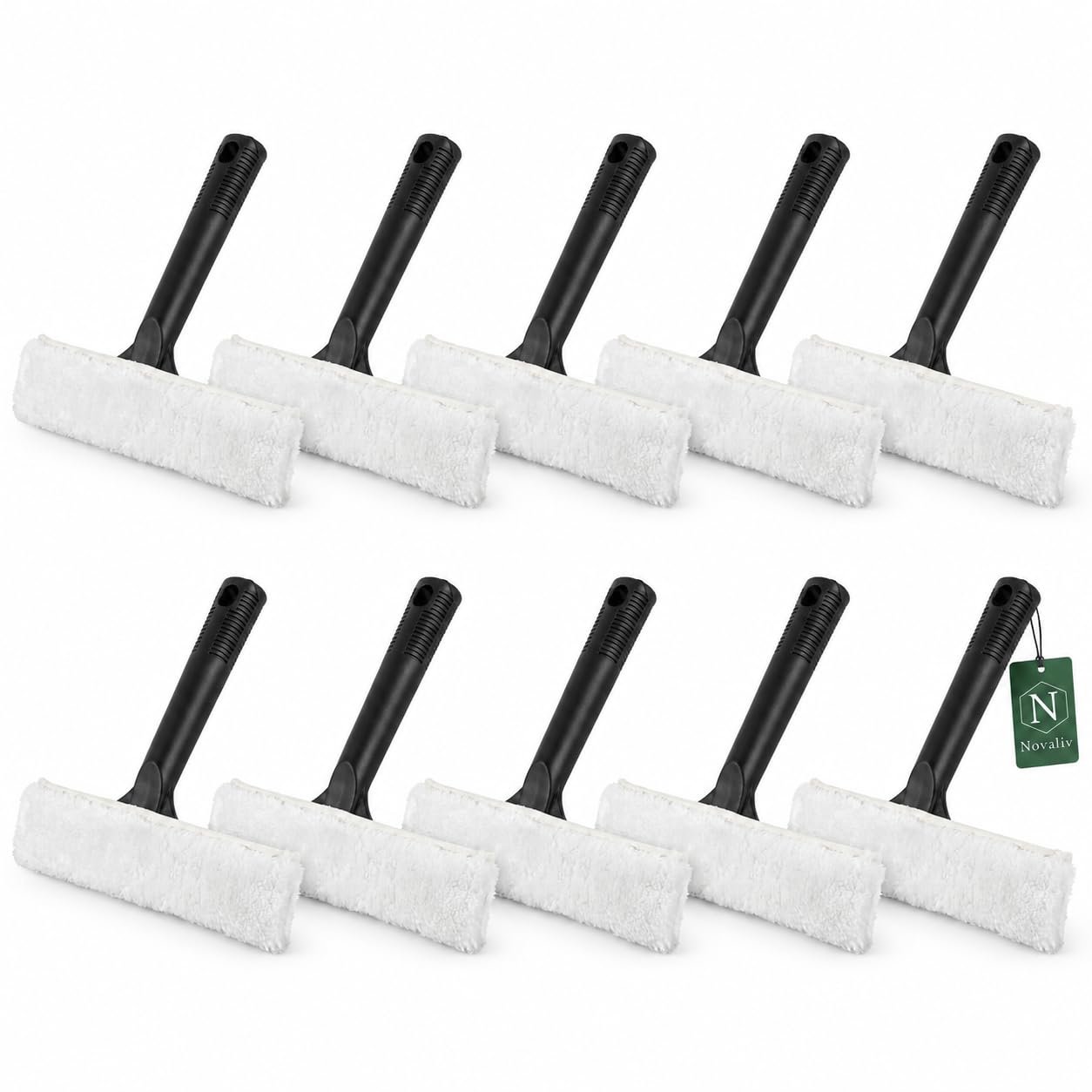 Novaliv 10 limpiaparabrisas de 35 cm de fieltro para limpiar ventanas, limpiacristales