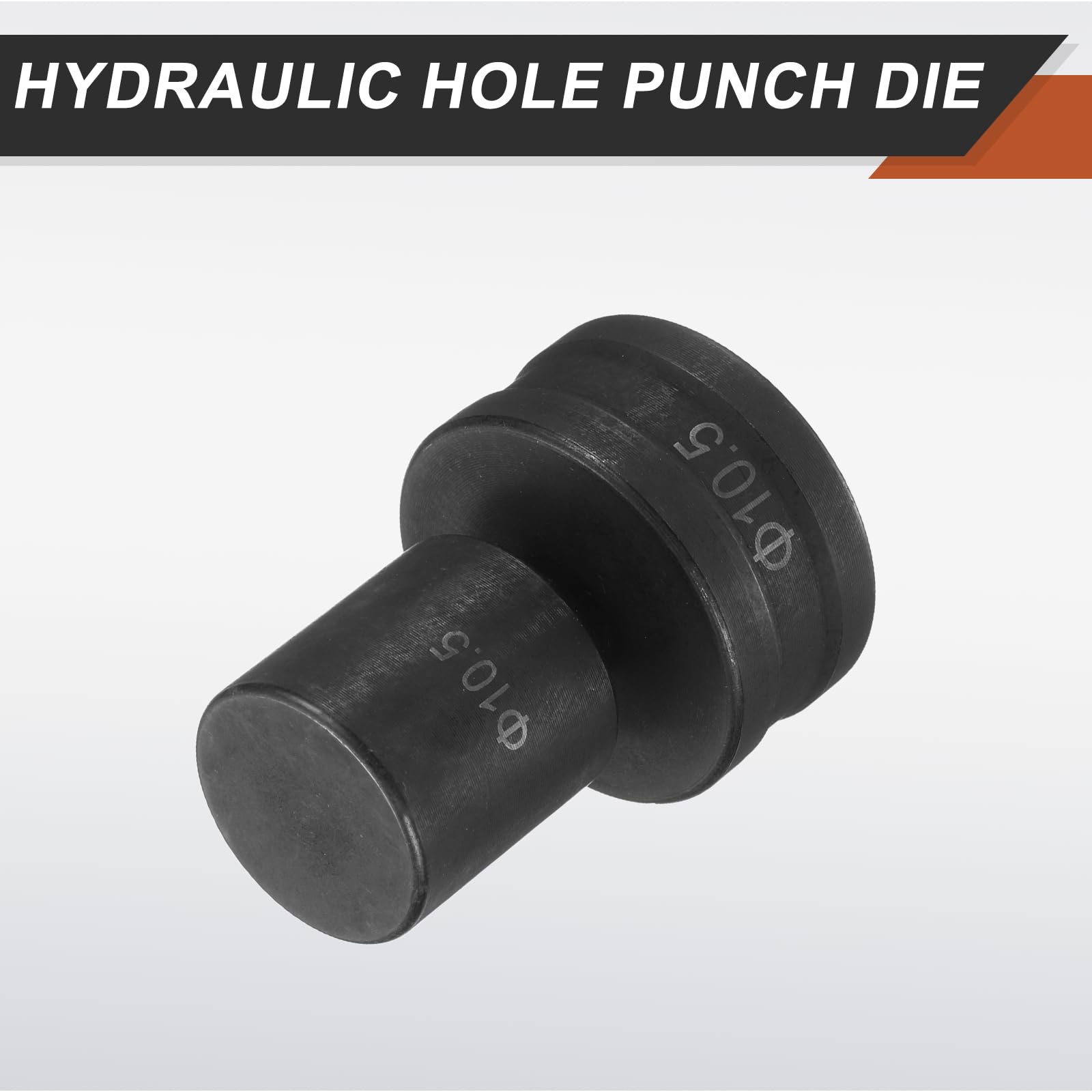 QUARKZMAN Punta Redonda de Vaso de Impacto, 10.5mm Matriz Hidráulica Adaptador 40Cr Acero Troquel Hidráulico para Carraca Perforar Punzonar para CH70 Eléctrica Perforación Máquina, Negro