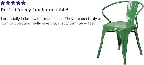 Vista 115 de Flash Furniture silla de metal con apoyabrazos, Metal