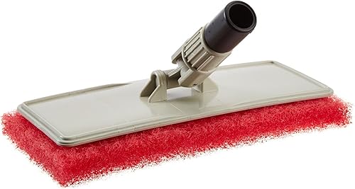 Miniatura 4 de STAR BRITE Almohadilla de fregado grande con limpiador de cabeza flexible, textura media (rojo) - Se fija al mango de extensión para un alcance