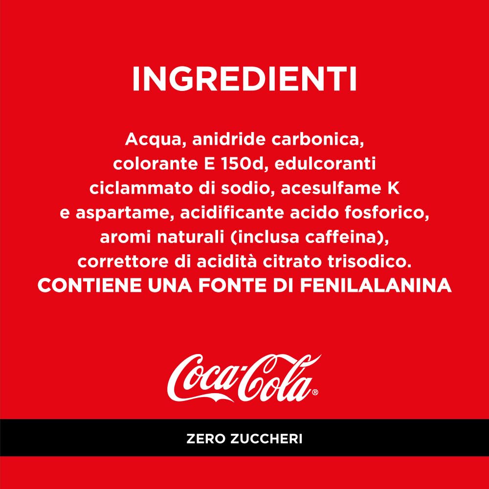 Lot de - 24 COLA ZERO canette 33 cl sans sucres