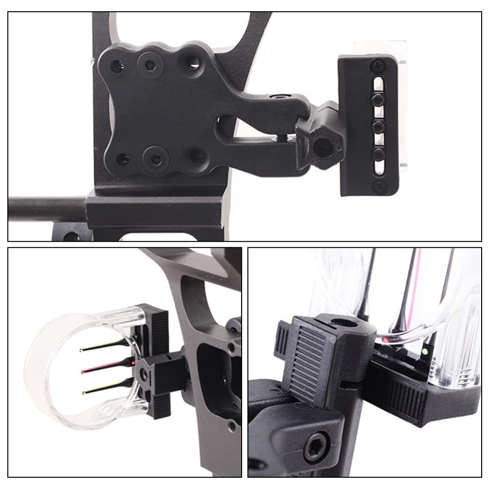 MiOYOOW Mirino ad arco composto micro regolabile 3 pin per caccia