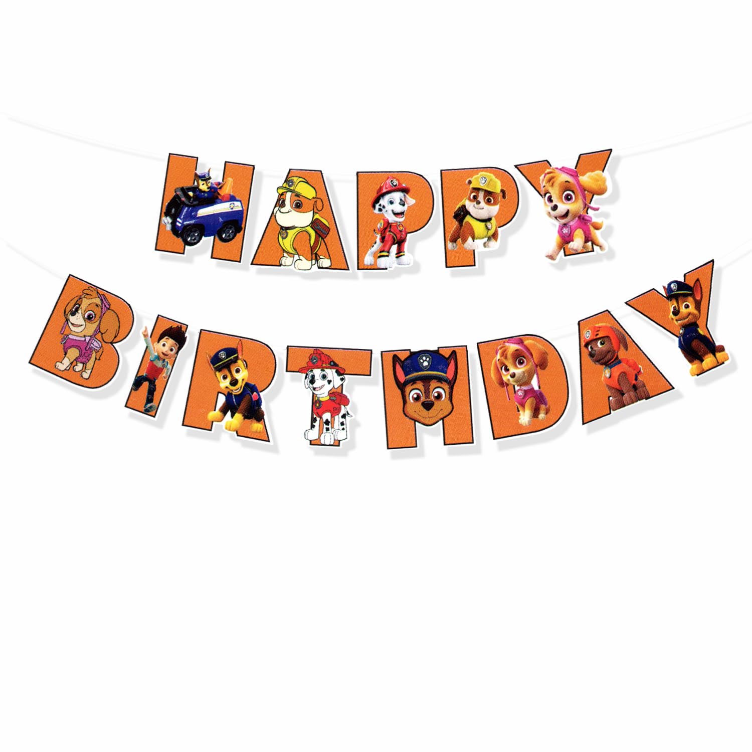 Rozi Decoration Paw Patrol Theme Birthday Decorations Items for Kids, Boys, Girls Birthday Decorations, Happy Birthday Banner for Dog, Paw Patrol Birthday Decorations Banner Pack of 1 Set Banner