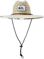 Quiksilver Men's Outsider Straw Lifeguard Hat - Wide Brim Sun Protection for Beach, Yard & Outdoor Adventures