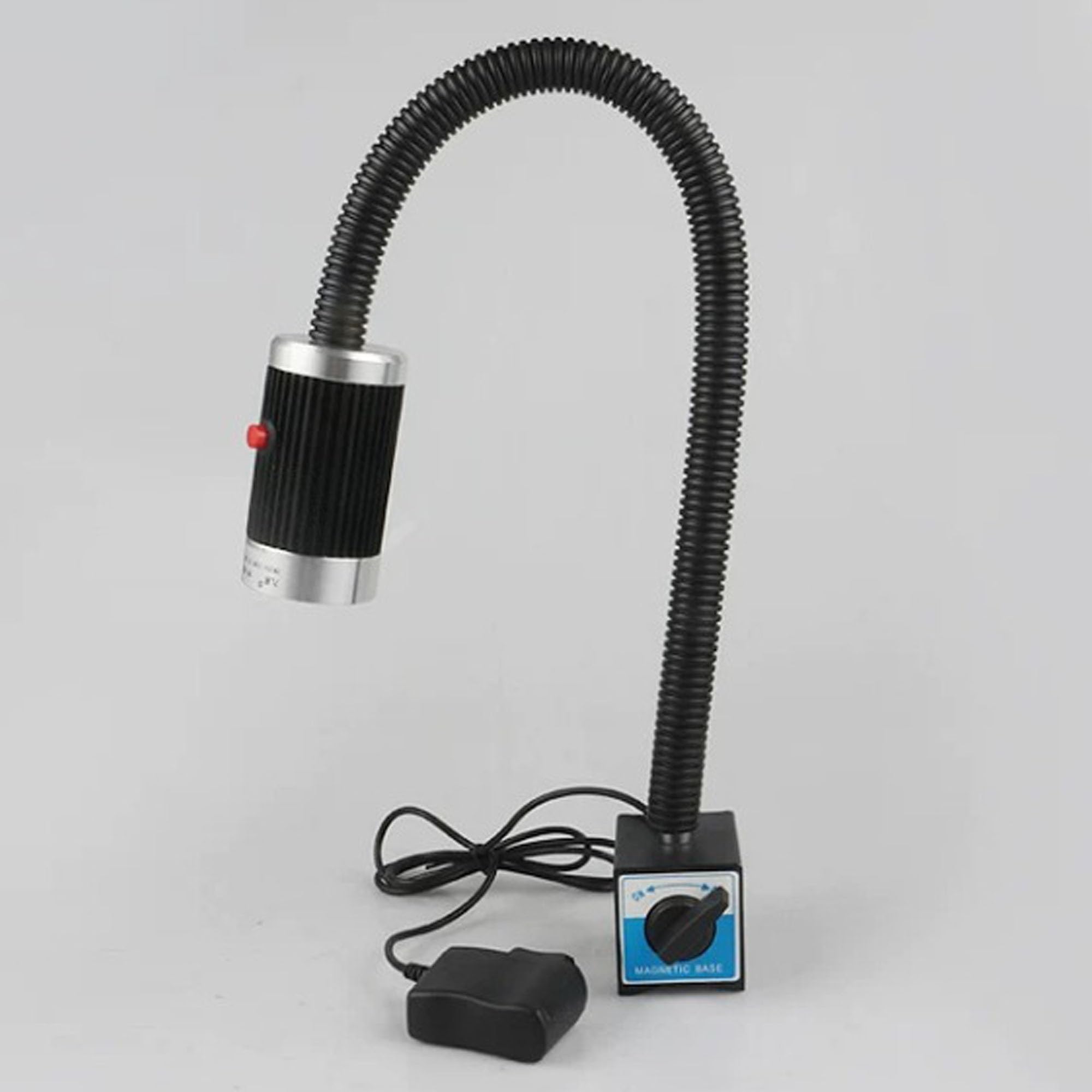 Lampa Robocza LED z Podstawą Magnetyczną, Elastyczna Lampa na Giętkim Ramieniu, do Tokarek, Frezarek, Wiertarek Stołowych, Oświetlenie Przemysłowe(9W,24-36V)