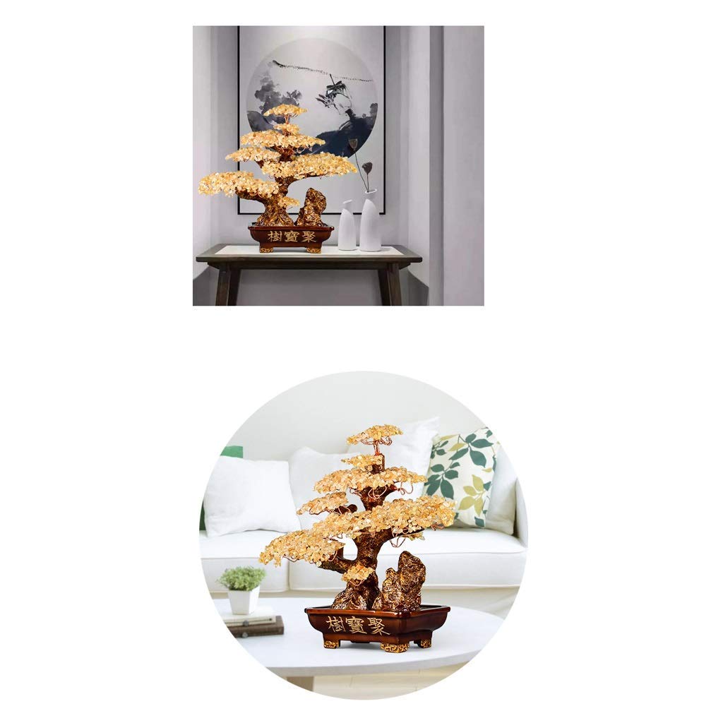 Amazon.co.jp: 金のなる盆栽盆栽風水宝石の装飾幸運-幸運と繁栄のため