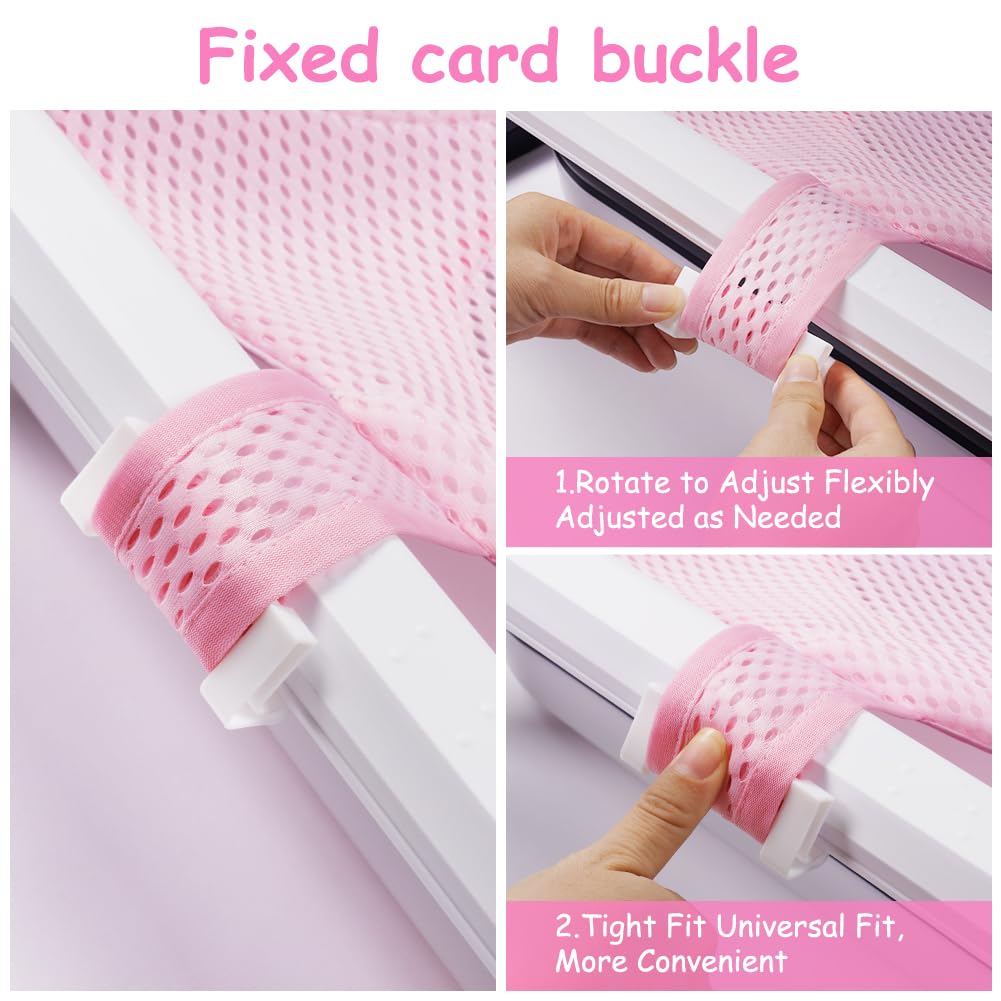 Aolso Cuscino Bagnetto Neonato, Galleggiante Tappetino da Bagno Per Bambini, Riduttore Vaschetta Bagnetto Confortevole, Supporto Pieghevole Per Vasca da Bagno (Rosa)