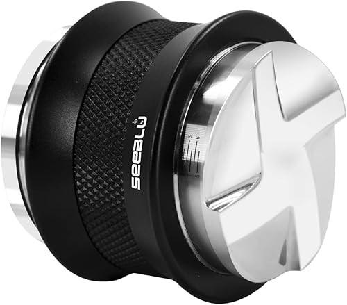 SEEBLU Manipulador de espresso de 2.283 in, distribuidor de café para portafiltros de 2.283 in, distribuidor de nivelador de espresso doble 2 en 1,