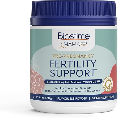Biostime Suplemento de inositol para la fertilidad mamabiótica y la concepción Ácido fólico, zinc, selenio, hierro, vitaminas Suplemento PCOS