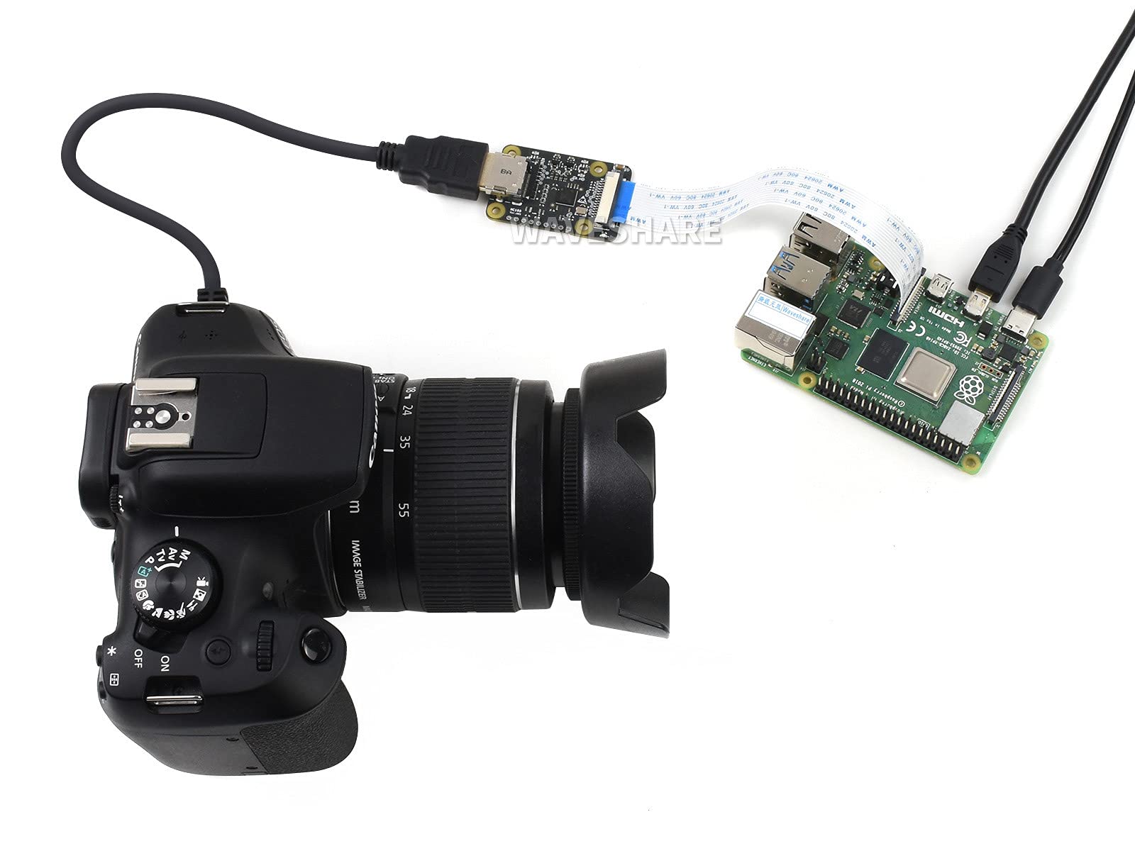 Waveshare Adaptador HDMI a CSI para Raspberry Pi, Soporte de Entrada HDMI de la cámara hasta 1080p @30fps, retrocompatible, para Raspberry Pi 4B/3 B+ / A+ / B / 2B / B+ / A+ / Zero W