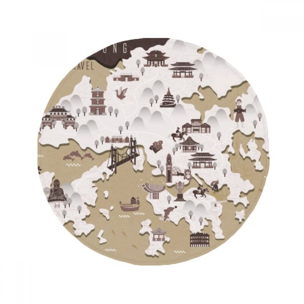 Tapis de sol rond de Chine anti-glisse pour sol sécurisé 80cm