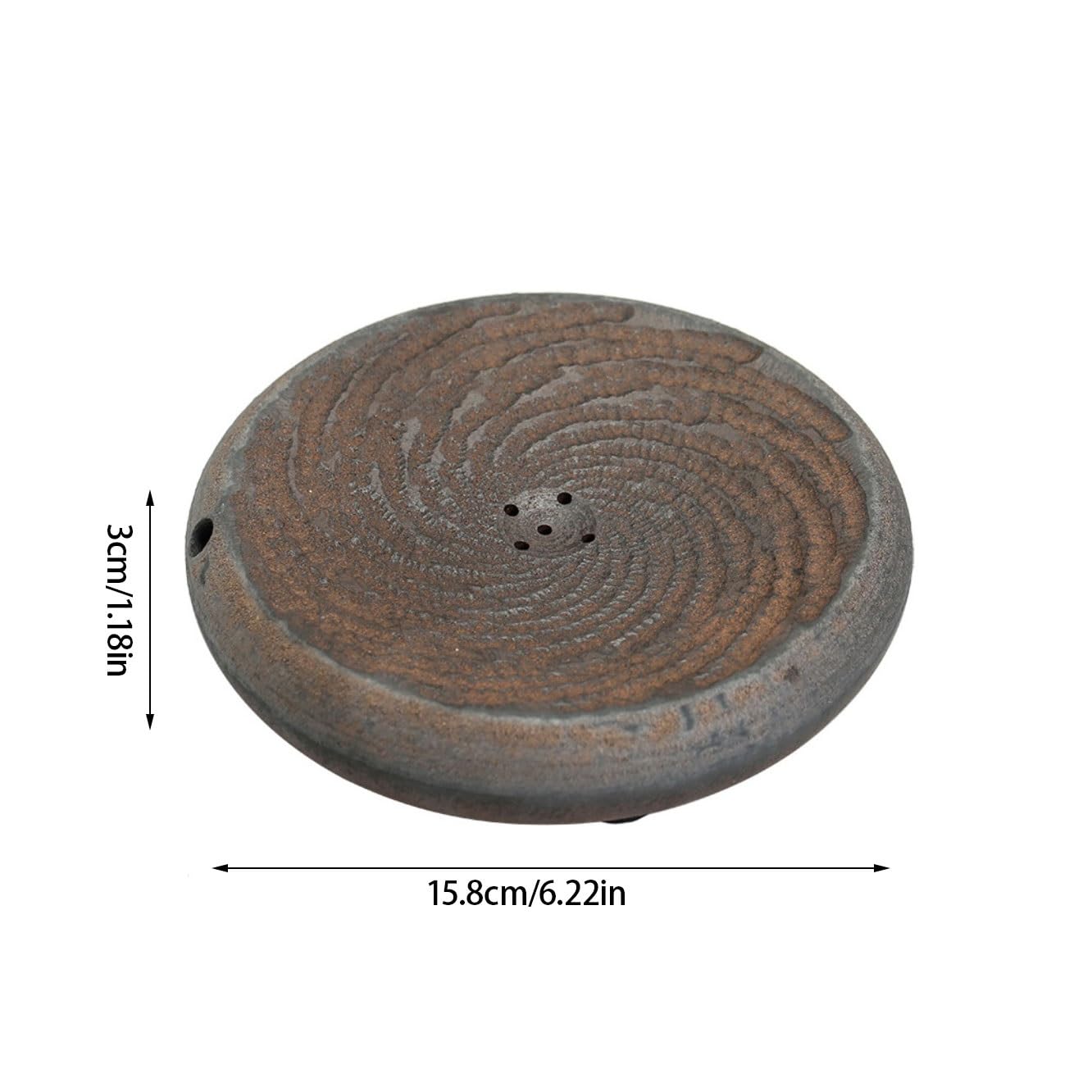 Set Da Tè Gongfu Tappetino for bollitore in gres con contenitore for acqua, vassoio for tè in ceramica, set da tè cinese Kung Fu, vassoio da tè decorativo rotondo Vassoio Da Tè Per Studio Domestico