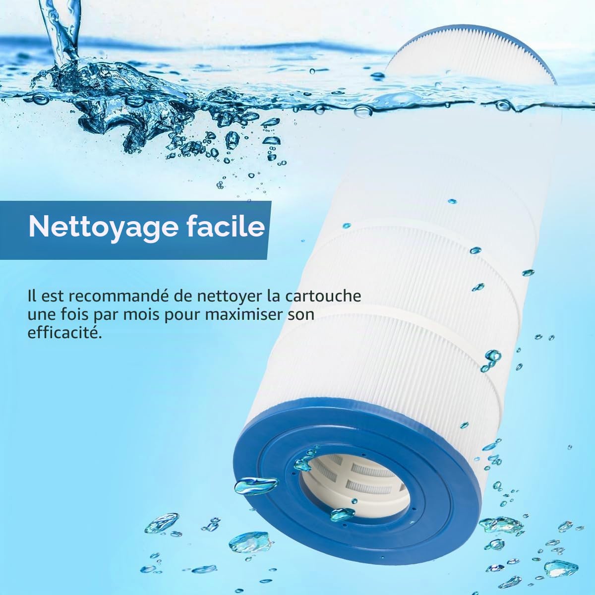 Lot de 4 filtres de piscine pour SwimClear C3025, C3030, PA 81, C-7483, FC-1225, FC-6425, Ultral-A3