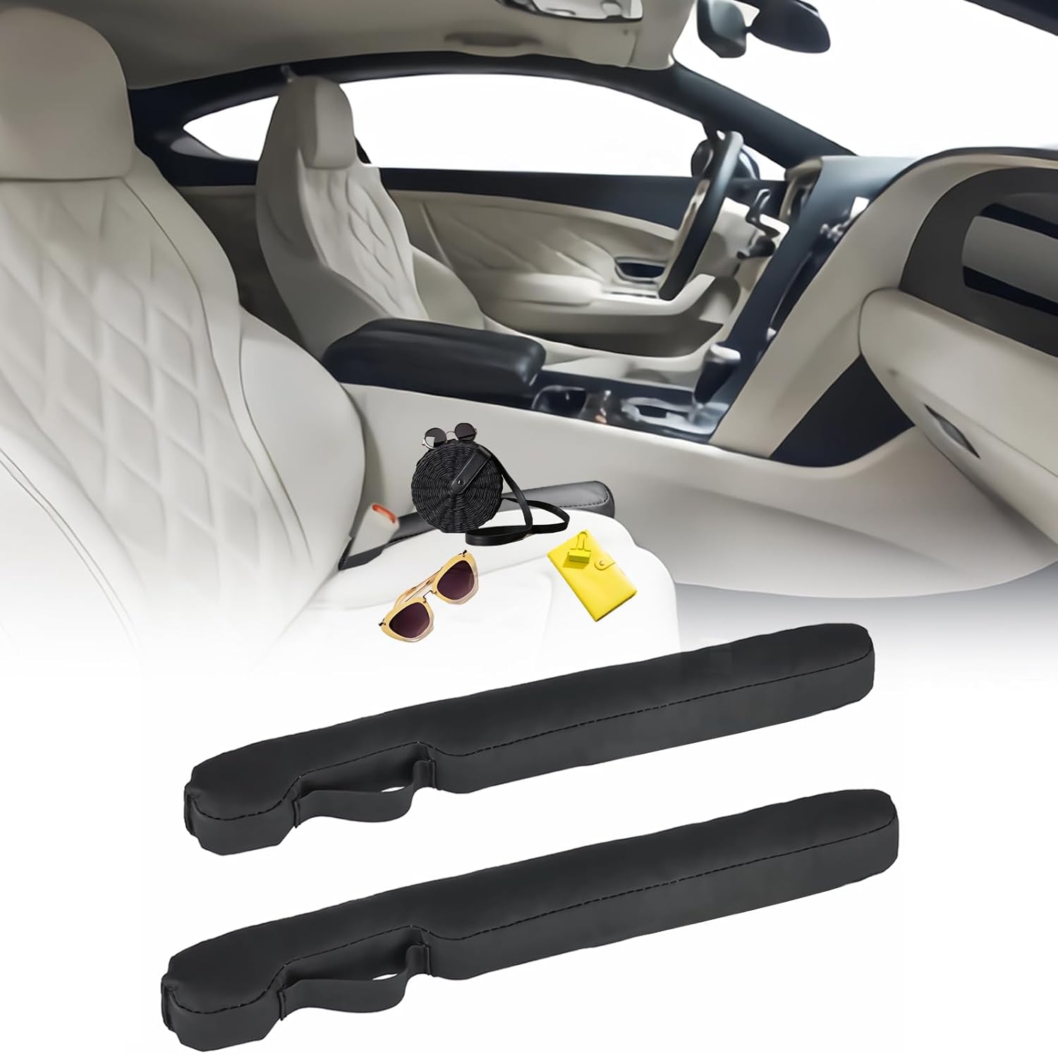 Aulokcc Car Seat Gap Filler, Seat Gap Filler,Car Gap Filler,Seat Gap Organizer,Car