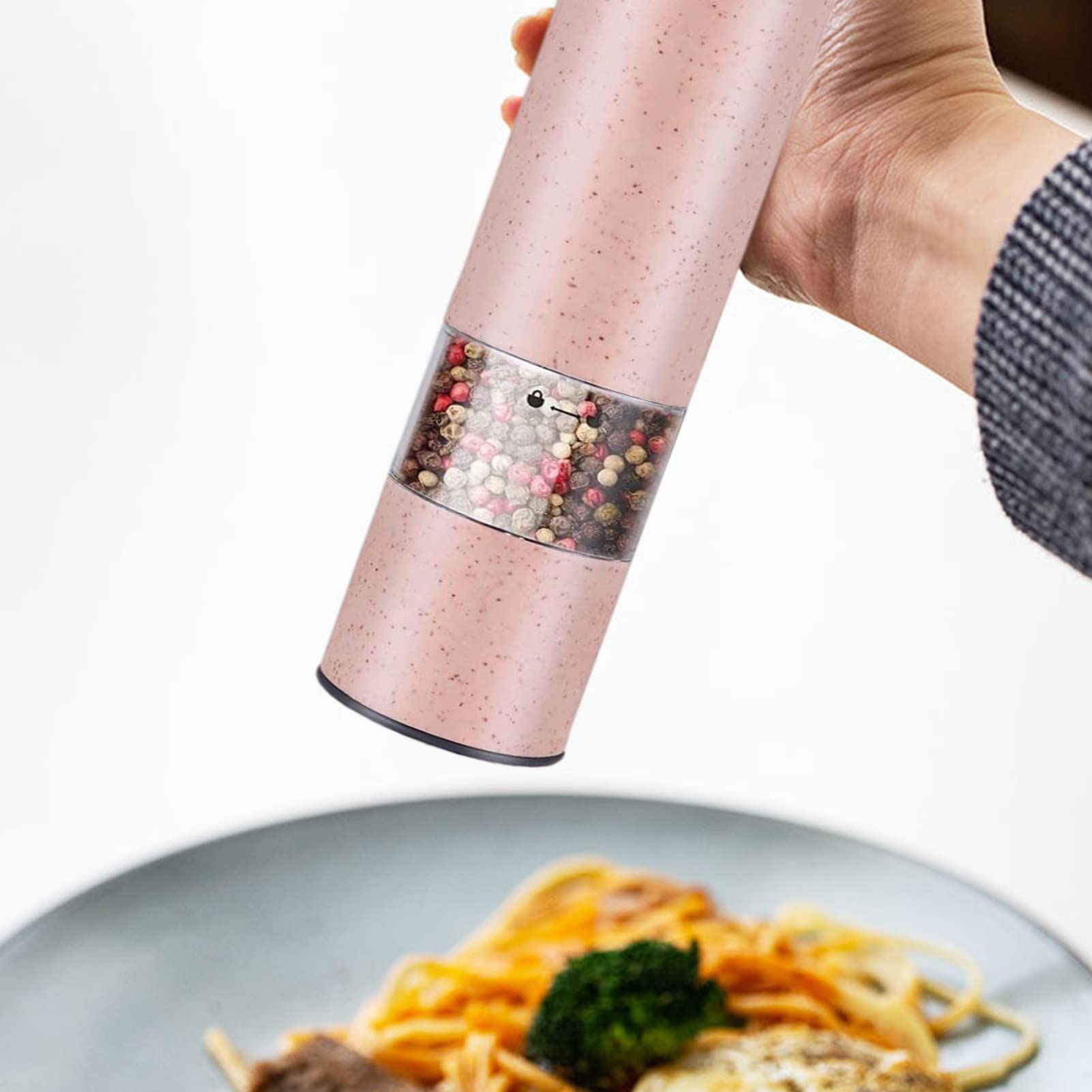 Amazon | 電気ペッパーグラインダーセット 自動コショウと塩挽き器 2点