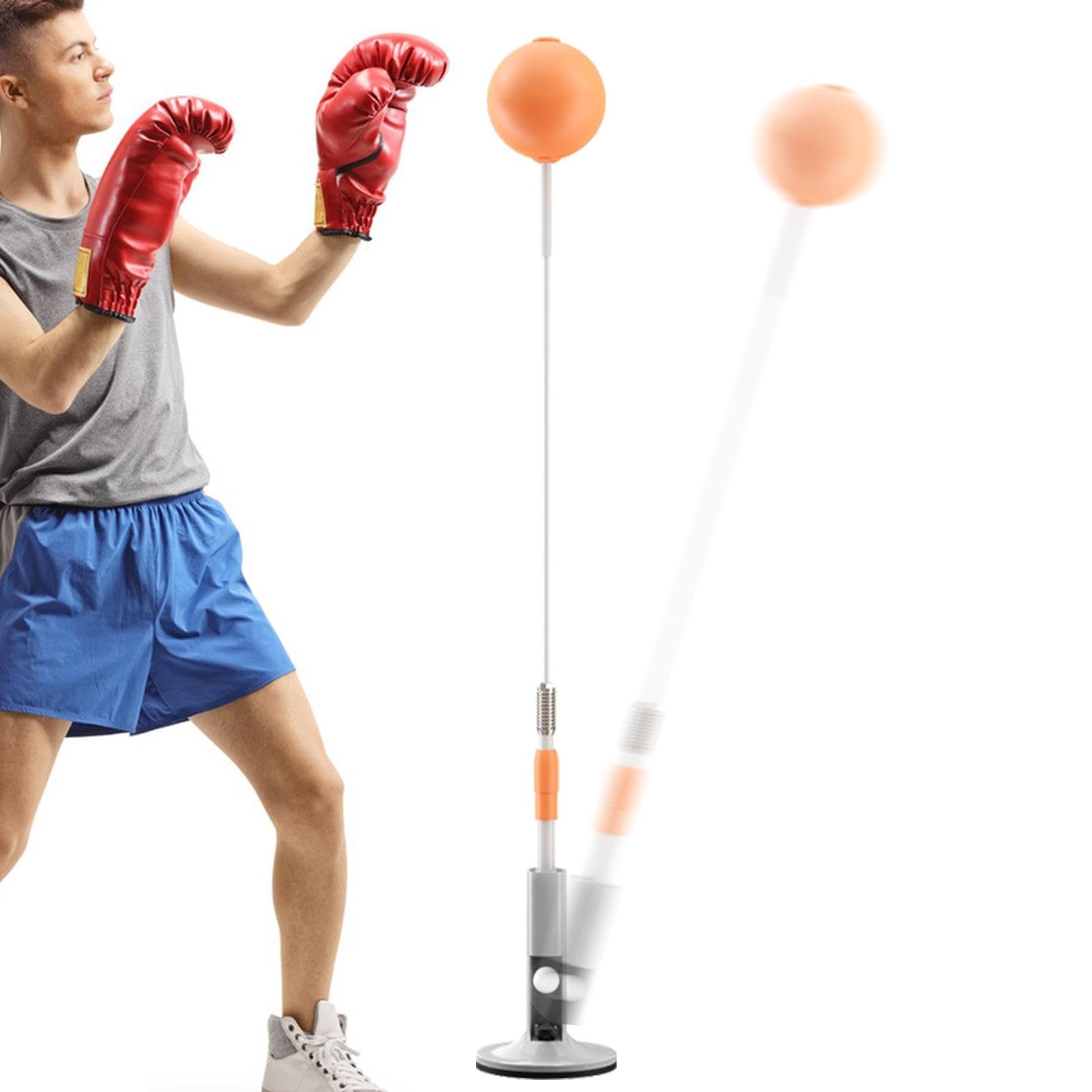 Boxsack mit Ständer,Standboxsack - Box-Speedbag-Reaktionsball,Boxtrainingsausrüstung, Sporttrainer, Hand-Auge-Koordinations-Trainingsset für Kinder, Erwachsene, Jugendliche
