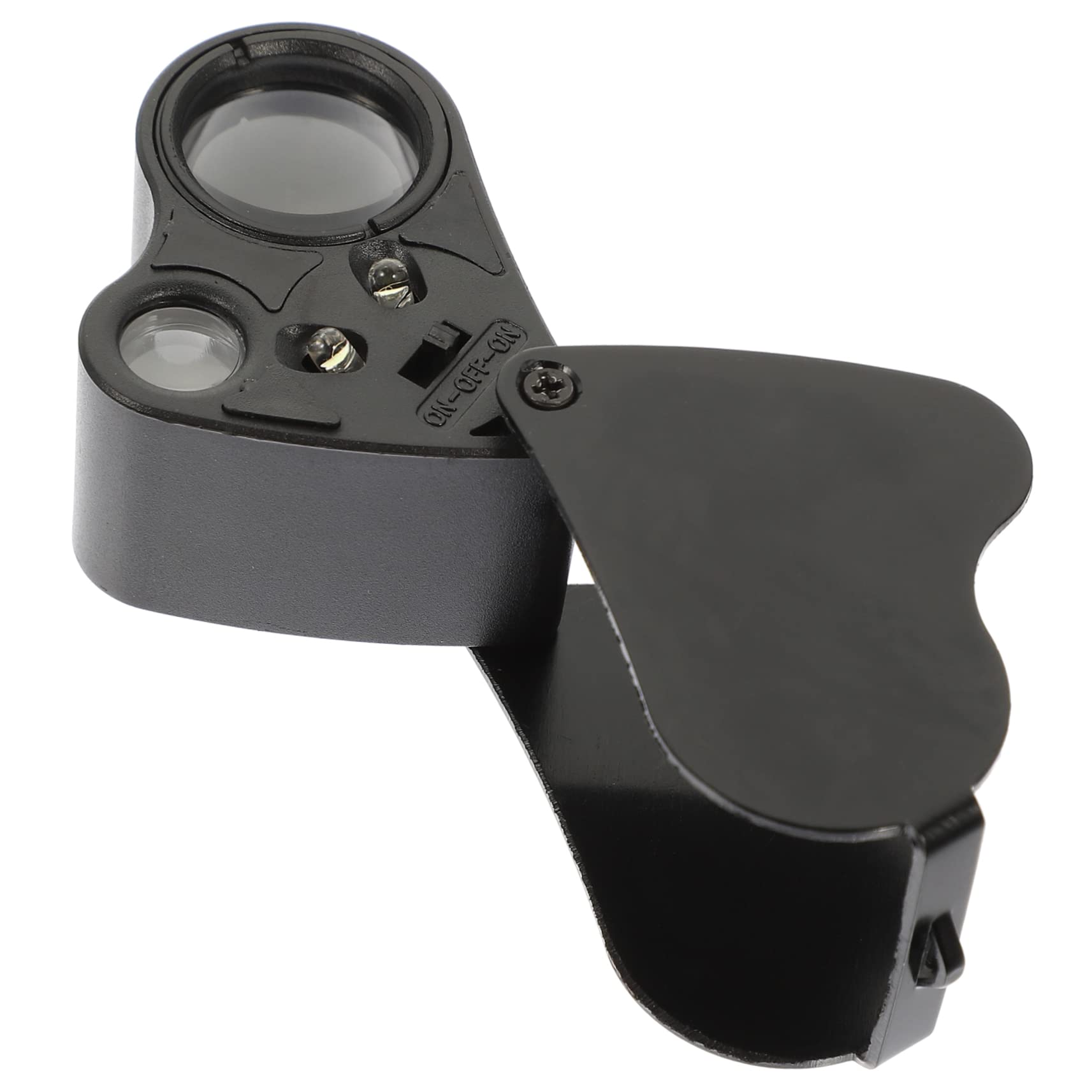 HOMSFOU Jewelry Magnifier with LED Light Portable High Definition Magnifying Glass for Jewelry Inspection and Precision Work