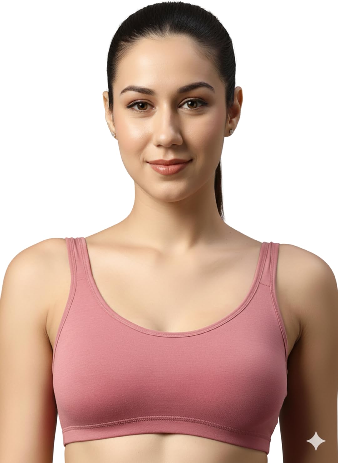 luxora Women’s Cotton Wire-Free Sports Bra | Full Coverage Non Padded Seamless Bra, Yoga & Light Workout | Soft Stretchable Casual Comfort Bra for Women-picture-17