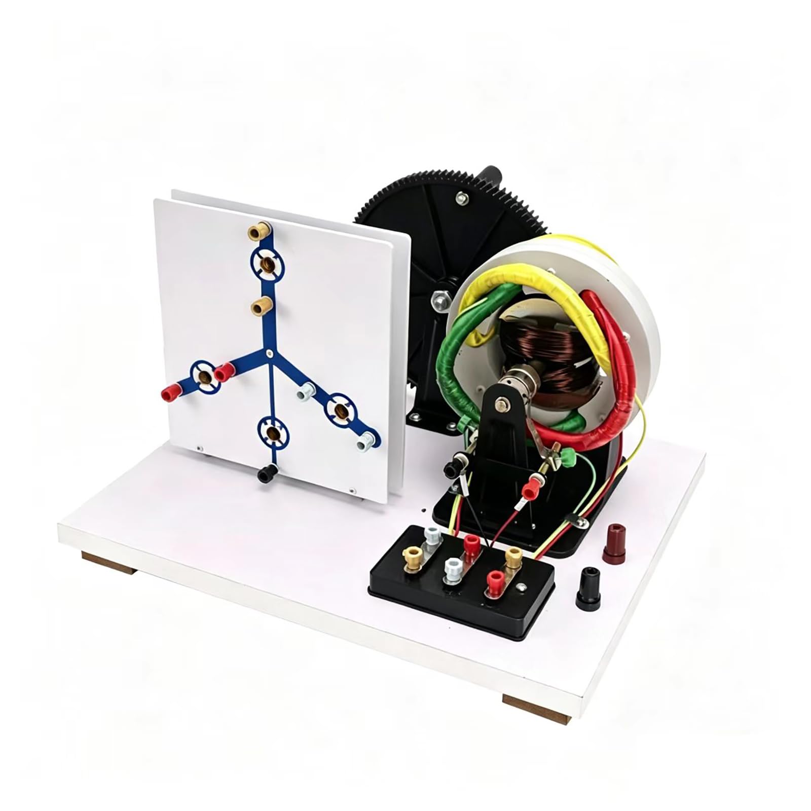 YZHYYDS Three Phase AC/DC Generator Model Hand Crank Electric Generator Physics Experiment Kit, Physical Teaching Aid for Classroom Demonstration, DIY Electricity Learning