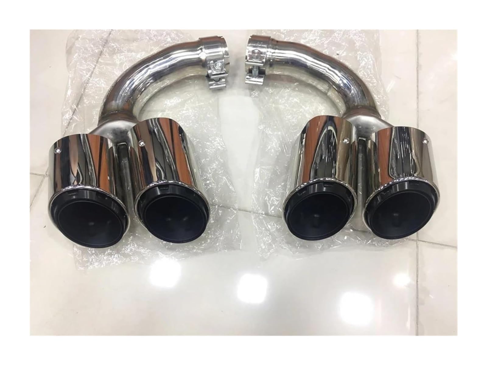 Tubo Escape Trasero Para Cayenne 2018 2019 Kit De Ventilación De Salida Aire Trasera De Coche Tubo Escape Silenciador Escape Puntas De Escape Silenciador