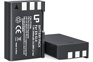 EN-EL9 EN EL9a 2-Pack Rechargeable Li-Ion Battery Set